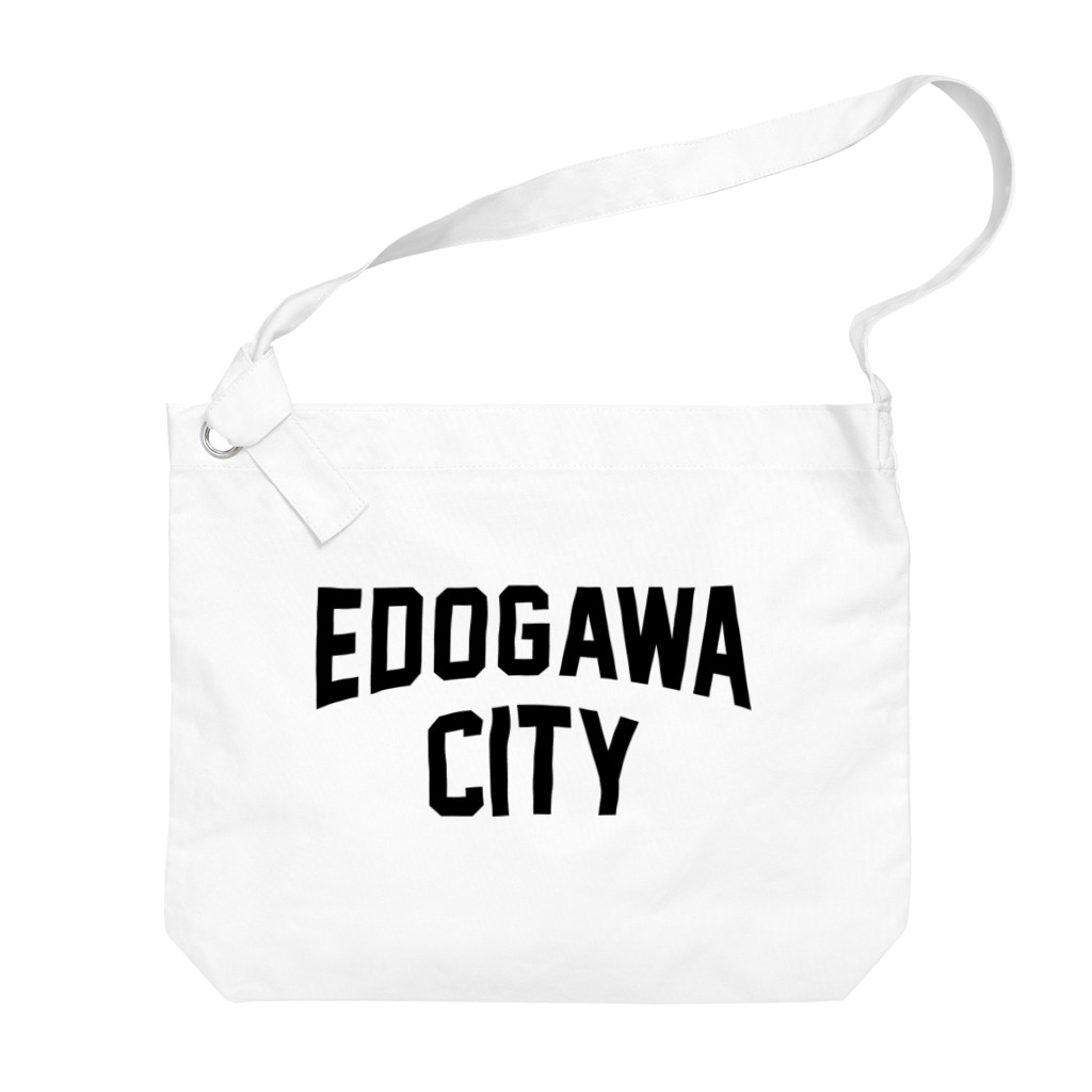 JIMOTOE Wear Local Japanの江戸川区 EDOGAWA CITY ロゴブラック Big Shoulder Bag