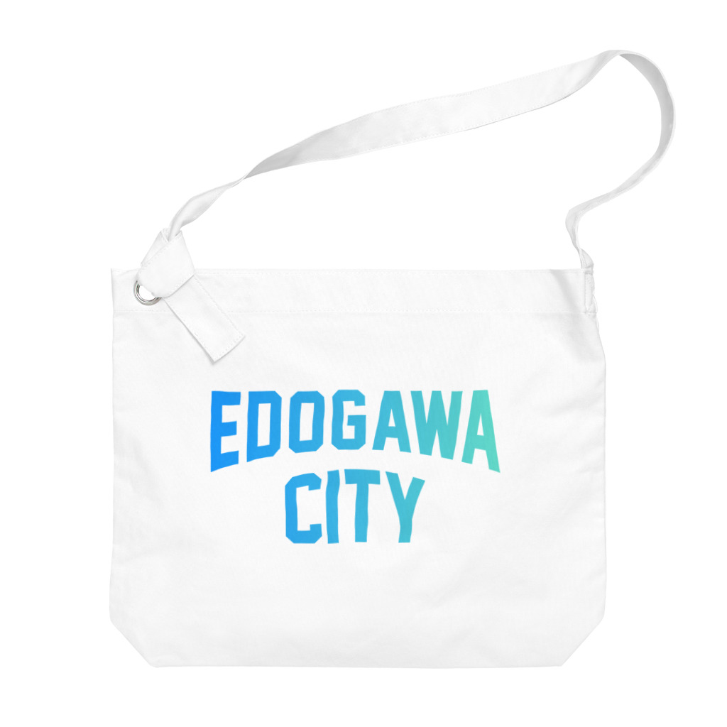 JIMOTOE Wear Local Japanの江戸川区 EDOGAWA CITY ロゴブルー Big Shoulder Bag