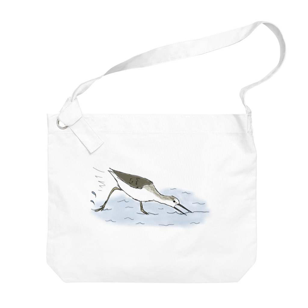 Coo-birdのバシャバシャ走るアオアシシギ Big Shoulder Bag