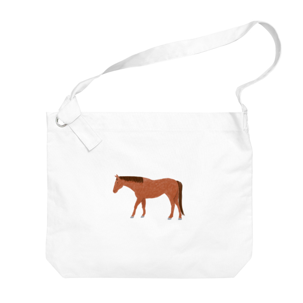 Enif-エニフ-のクレヨン風の馬（鹿毛） Big Shoulder Bag