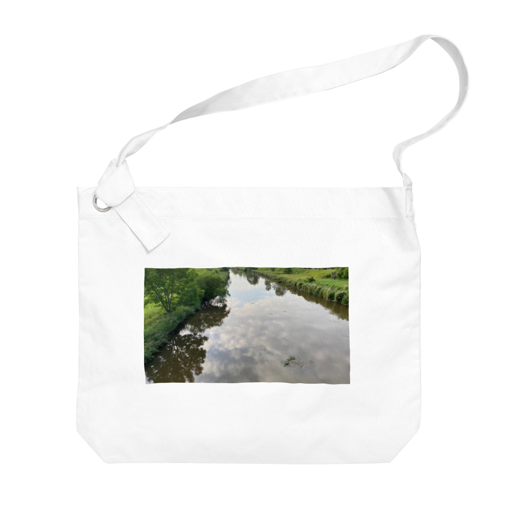 日常をのぞき見してみるの川面 夏の風景 Big Shoulder Bag