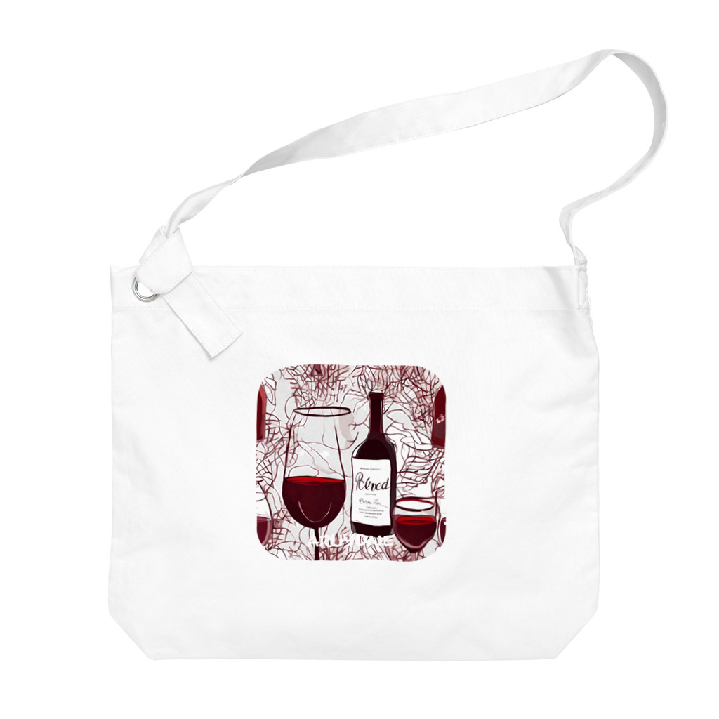 aruyoneの赤ワイン Big Shoulder Bag
