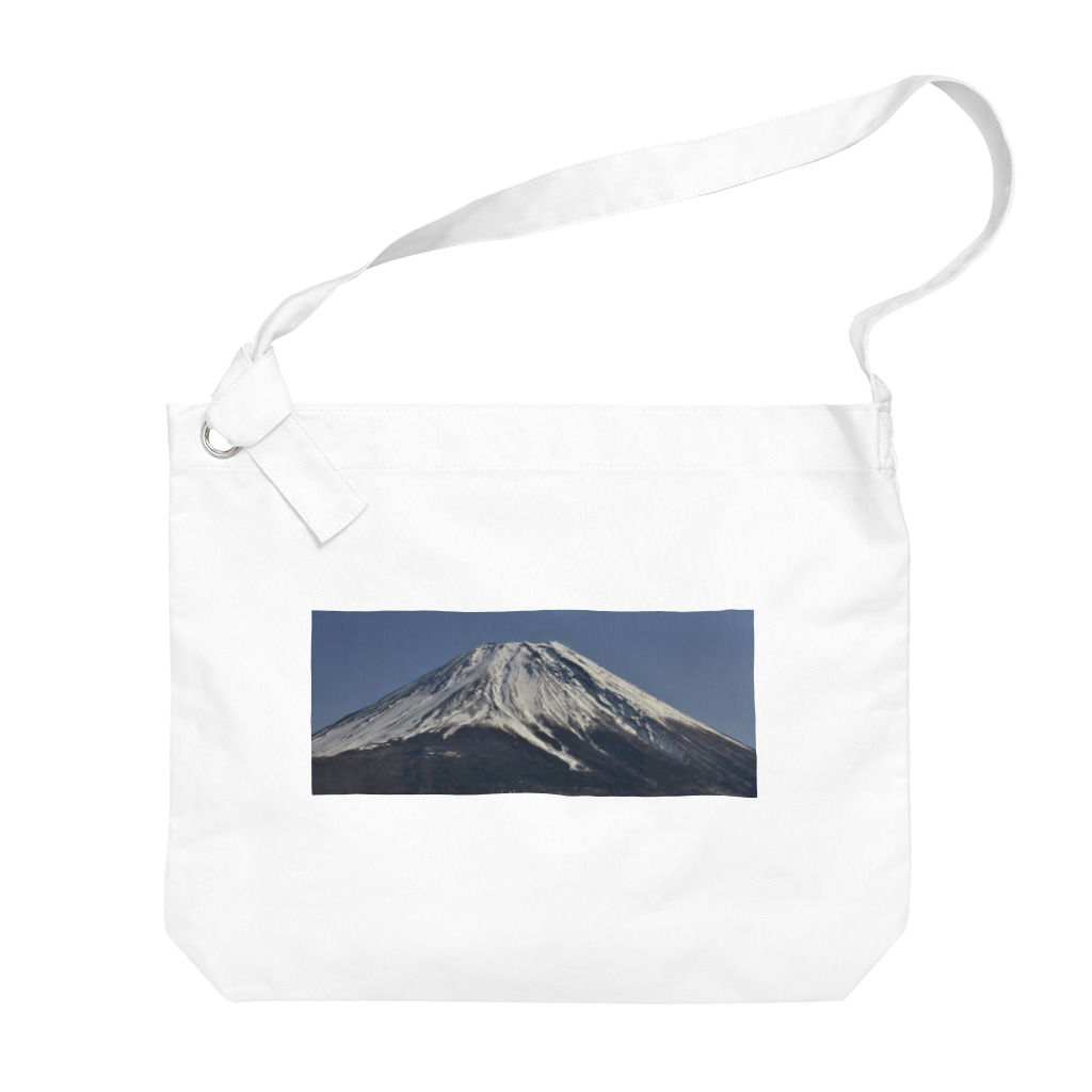 下田村の冠雪した富士山 Big Shoulder Bag