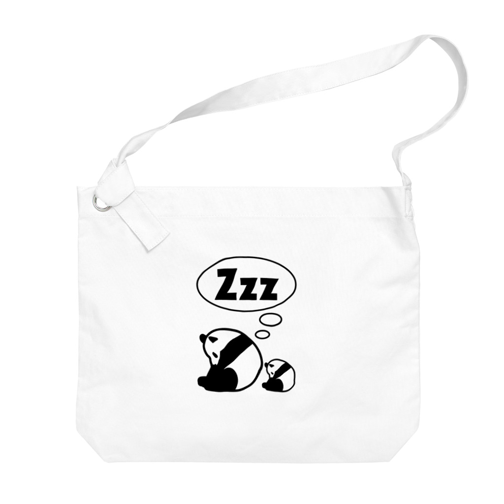 Zzzパンダ 2匹 / Zzz sleeping panda Big Shoulder Bag by DRIPPED 