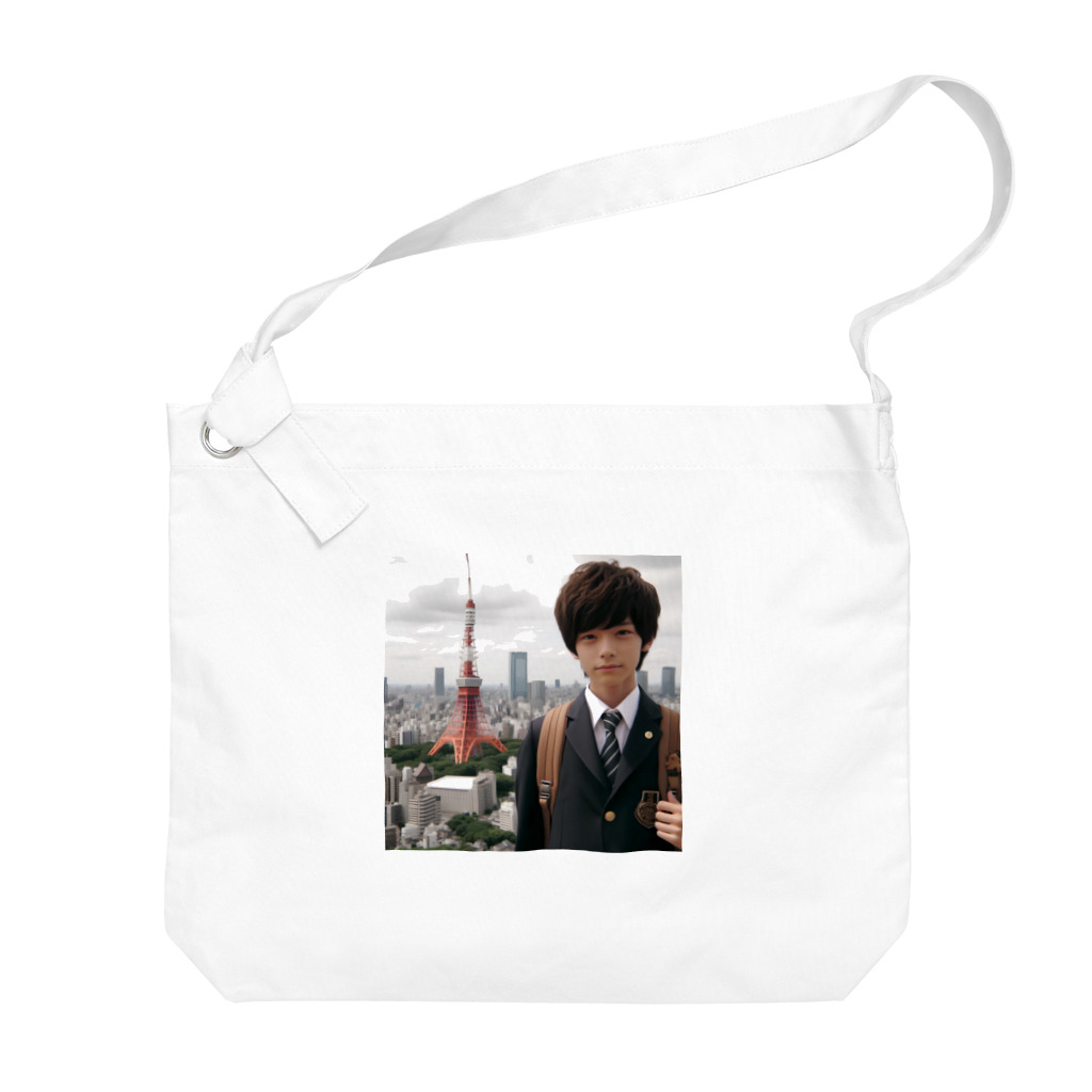 可愛い男の子イラスト販売所　By,keicyanの男の子　中学1年生　タワーバッグに ビッグショルダーバッグ