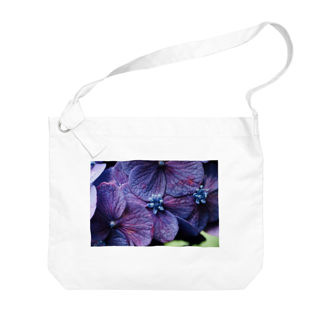 8l0の紫陽花　紫 Big Shoulder Bag