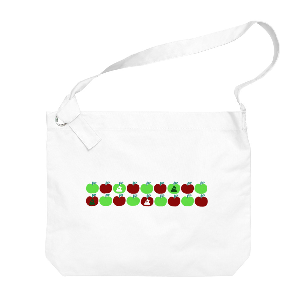 モナ子のレトロアオモリンゴ Big Shoulder Bag