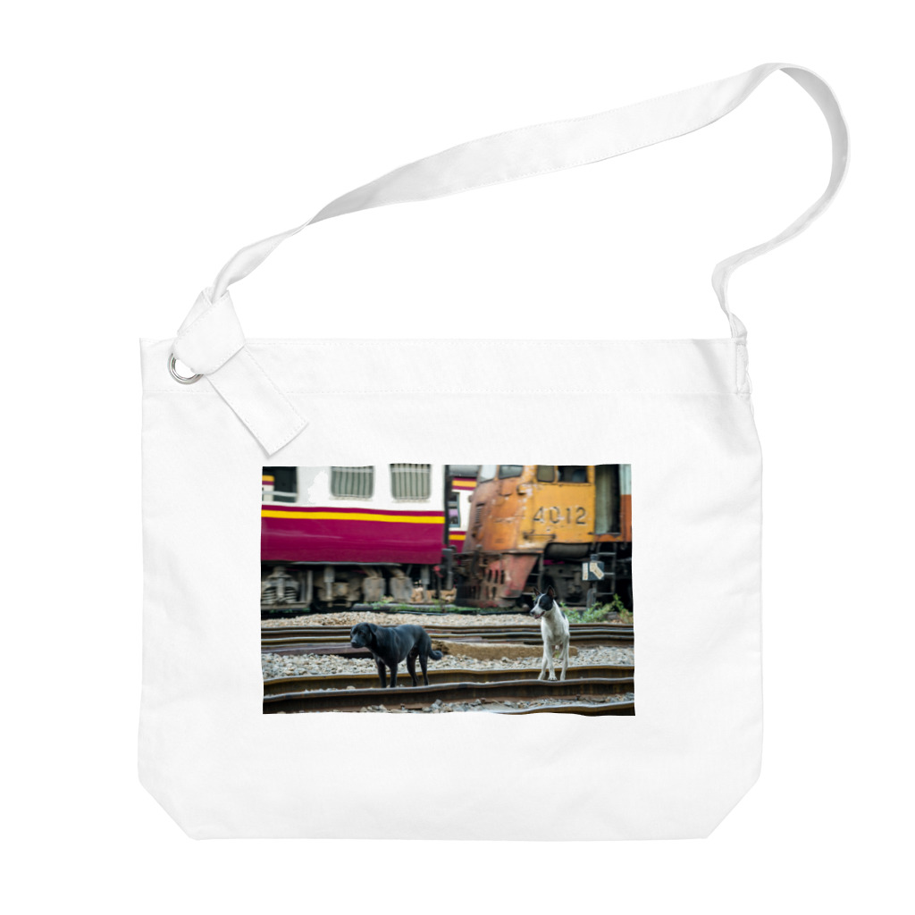 Second_Life_of_Railwaysのタイ国鉄フアランポーン駅に住む野良犬 Big Shoulder Bag