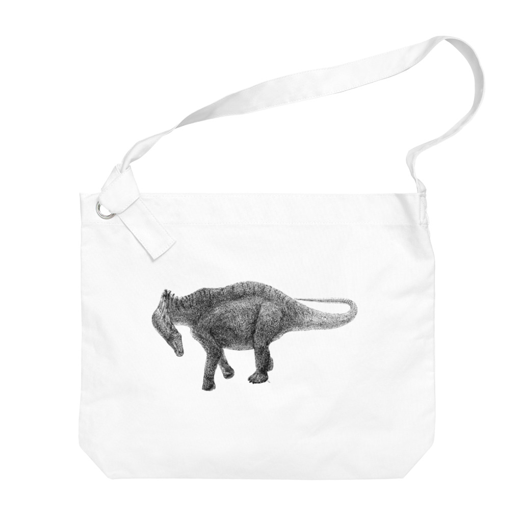 segasworksのAmargasaurus（白黒） Big Shoulder Bag