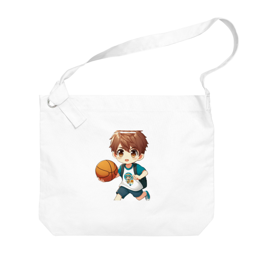 可愛い男の子イラスト販売所　By,keicyanの男の子　中学1年生　バスケットボール部 Big Shoulder Bag
