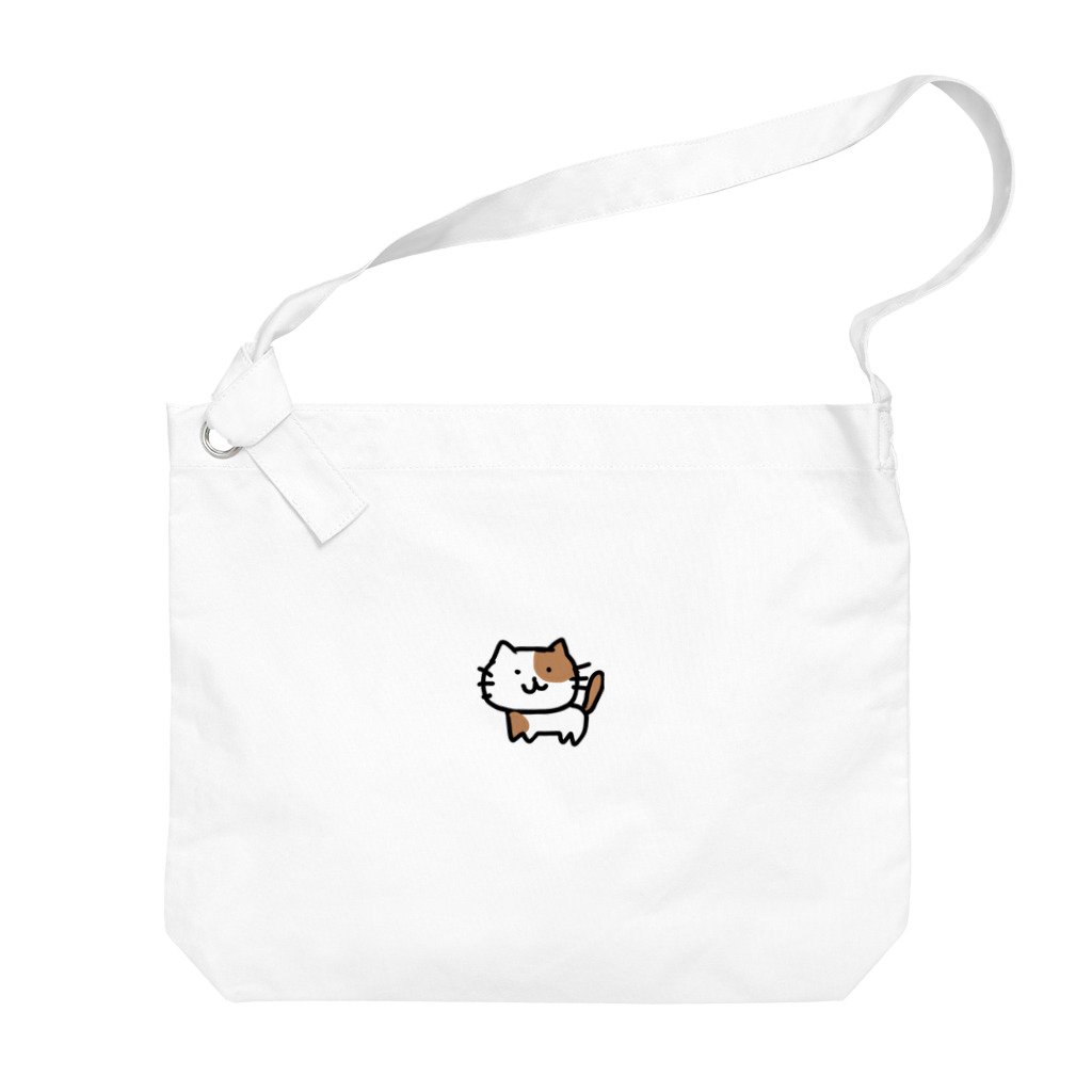 yuipppのしろちゃねこ Big Shoulder Bag