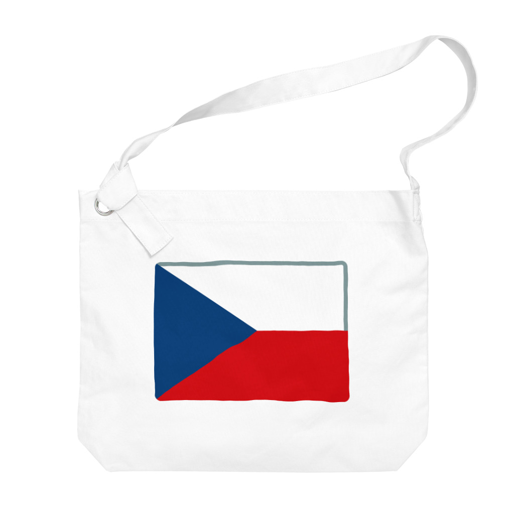 お絵かき屋さんのチェコの国旗 Big Shoulder Bag