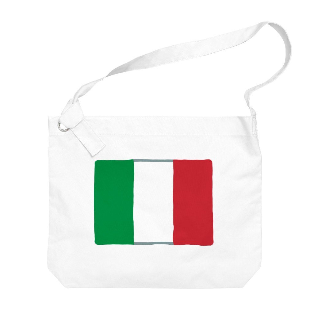 お絵かき屋さんのイタリアの国旗 ビッグショルダーバッグ