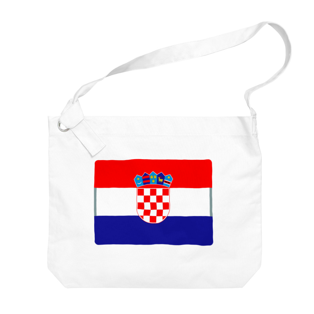 お絵かき屋さんのクロアチアの国旗 Big Shoulder Bag