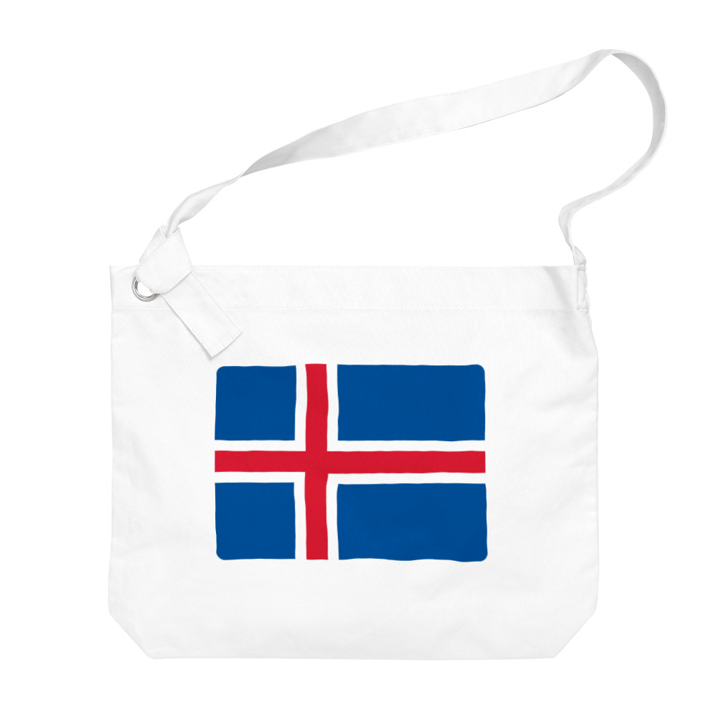 お絵かき屋さんのアイスランドの国旗 Big Shoulder Bag