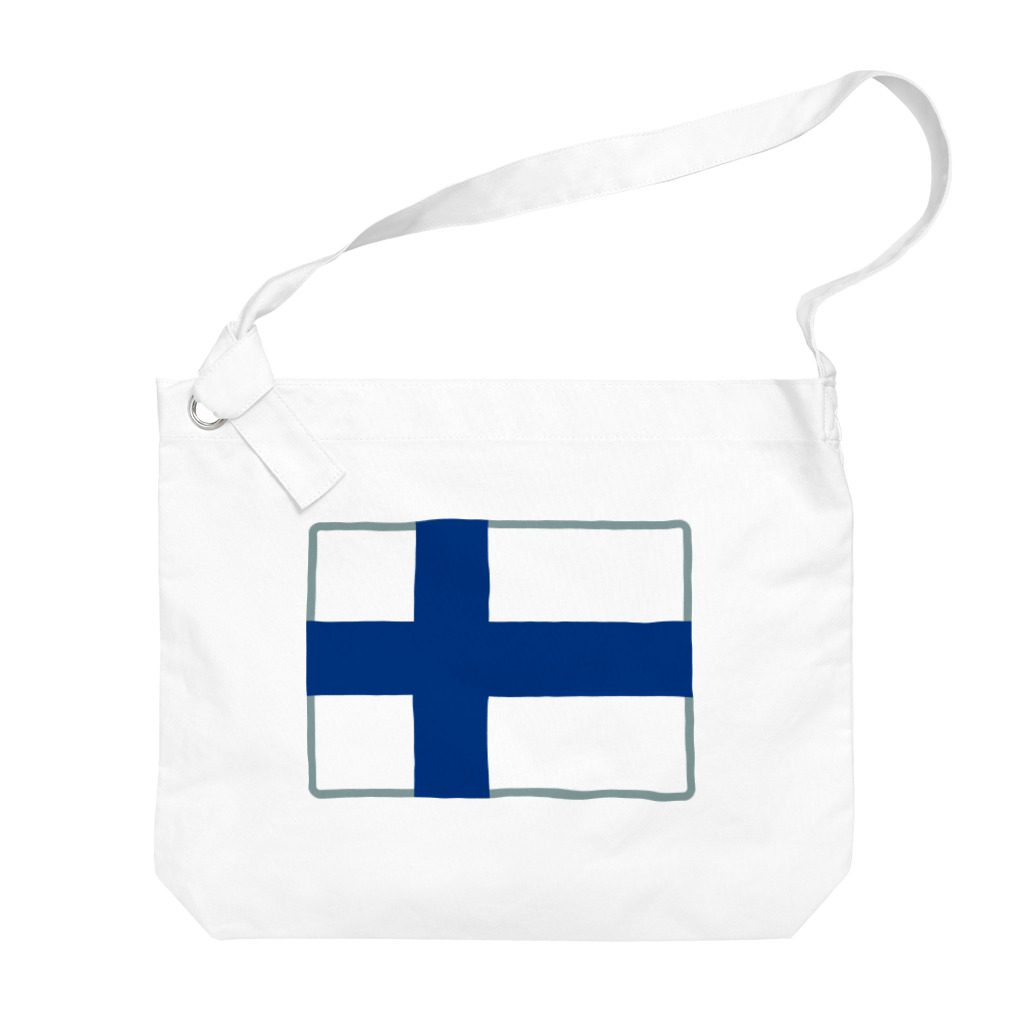 お絵かき屋さんのフィンランドの国旗 Big Shoulder Bag