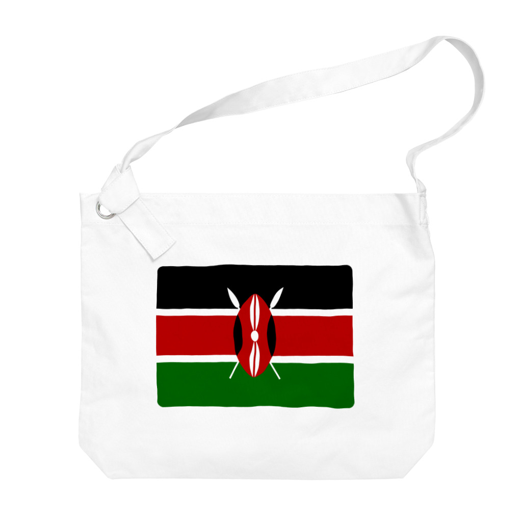 お絵かき屋さんのケニアの国旗 Big Shoulder Bag
