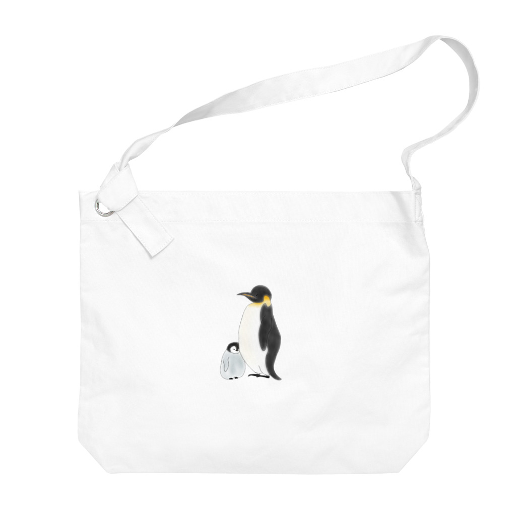 da_haruのペンギンの親子 Big Shoulder Bag