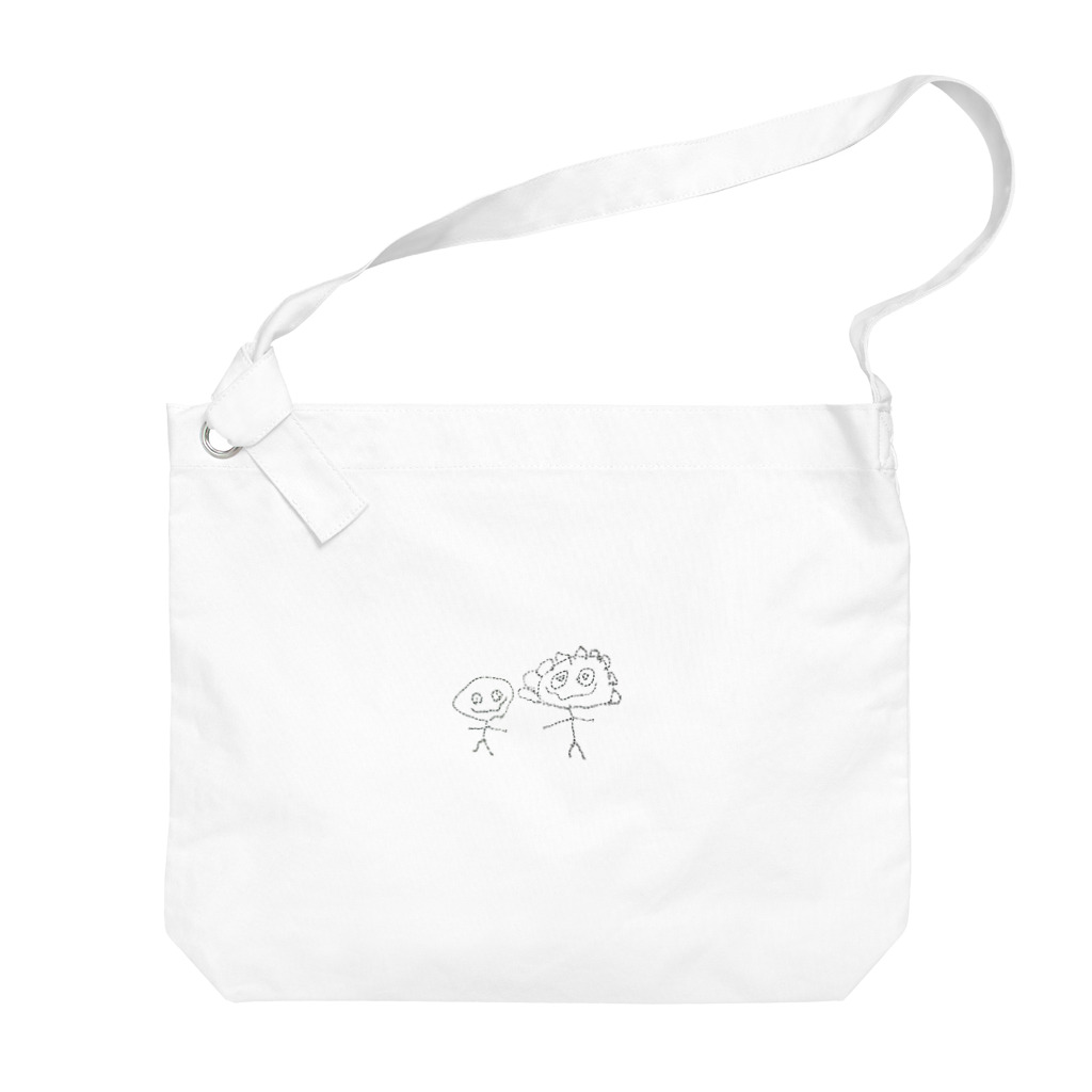 BassyDesignのあっくん(5さい)の絵 Big Shoulder Bag