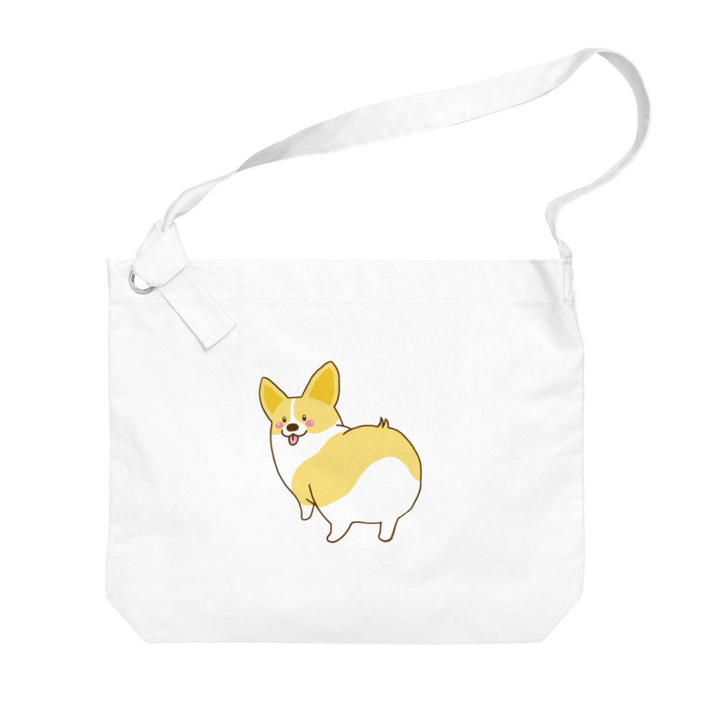 5corgisの振り向きコーギー Big Shoulder Bag