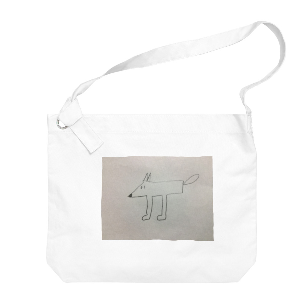 saeruの手書き犬 Big Shoulder Bag