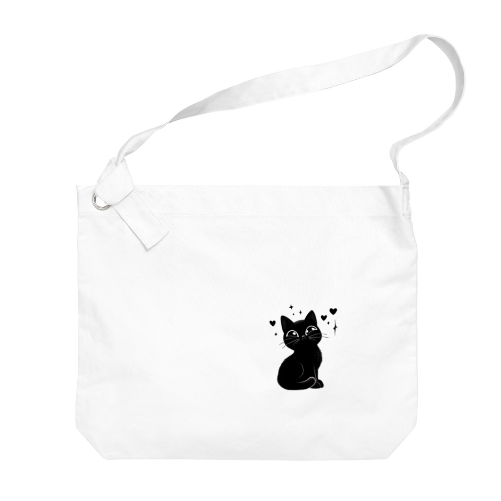 Mizuki・ASIA CATの黒猫ニャン・ポイント Big Shoulder Bag