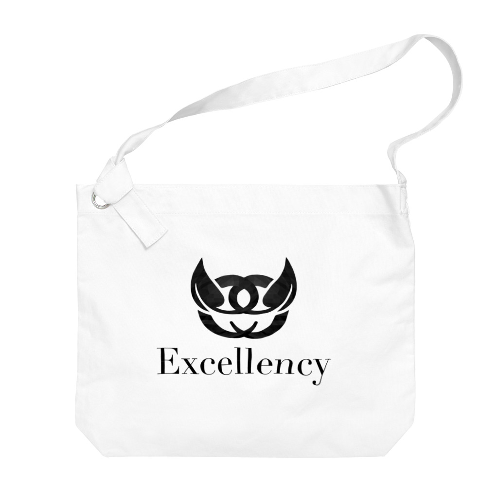 松子閣下⚡︎りいな研究所のExcellency黒ロゴシリーズ Big Shoulder Bag