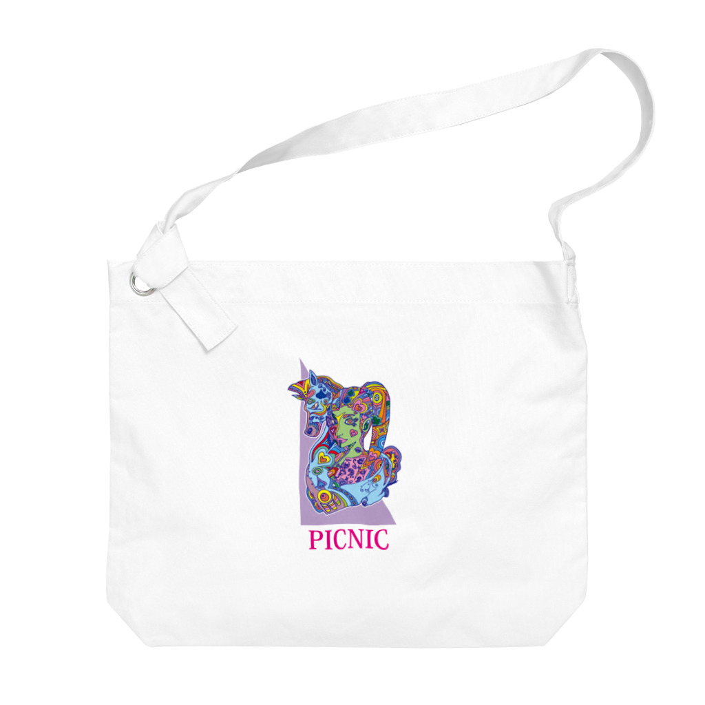 PICNICの十二支午 Big Shoulder Bag