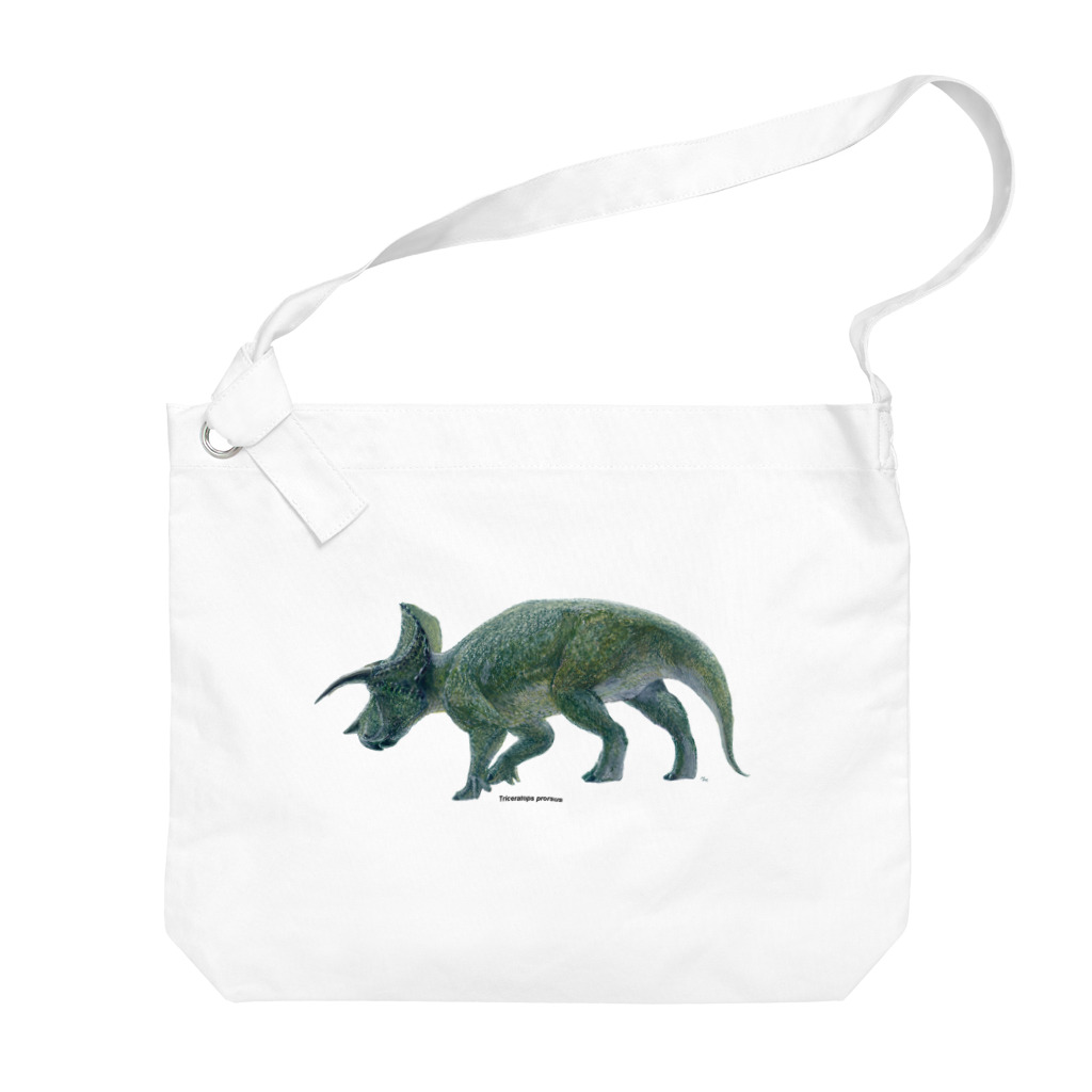 segasworksのTriceratops prorsus(トリケラトプス ・プロルスス)着彩画 Big Shoulder Bag