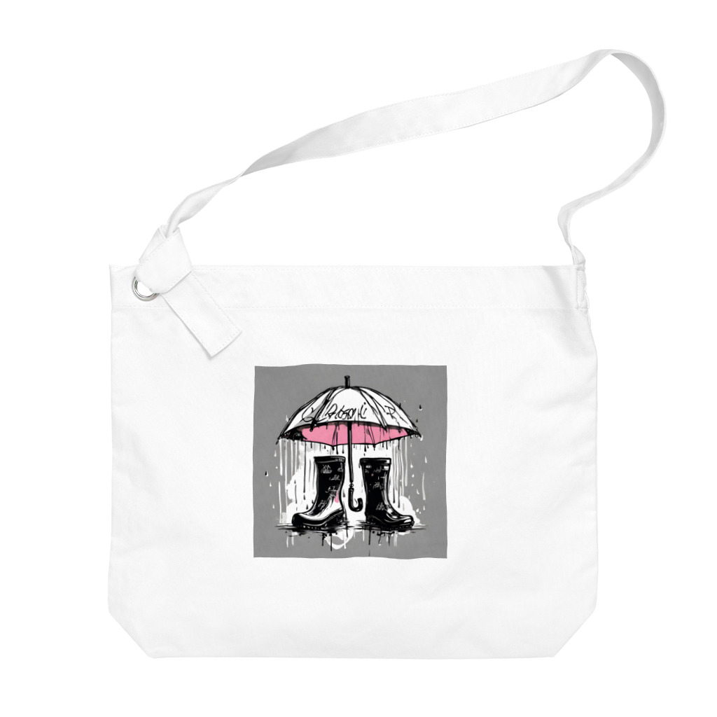 HI_MA_RIの雨の日 Big Shoulder Bag