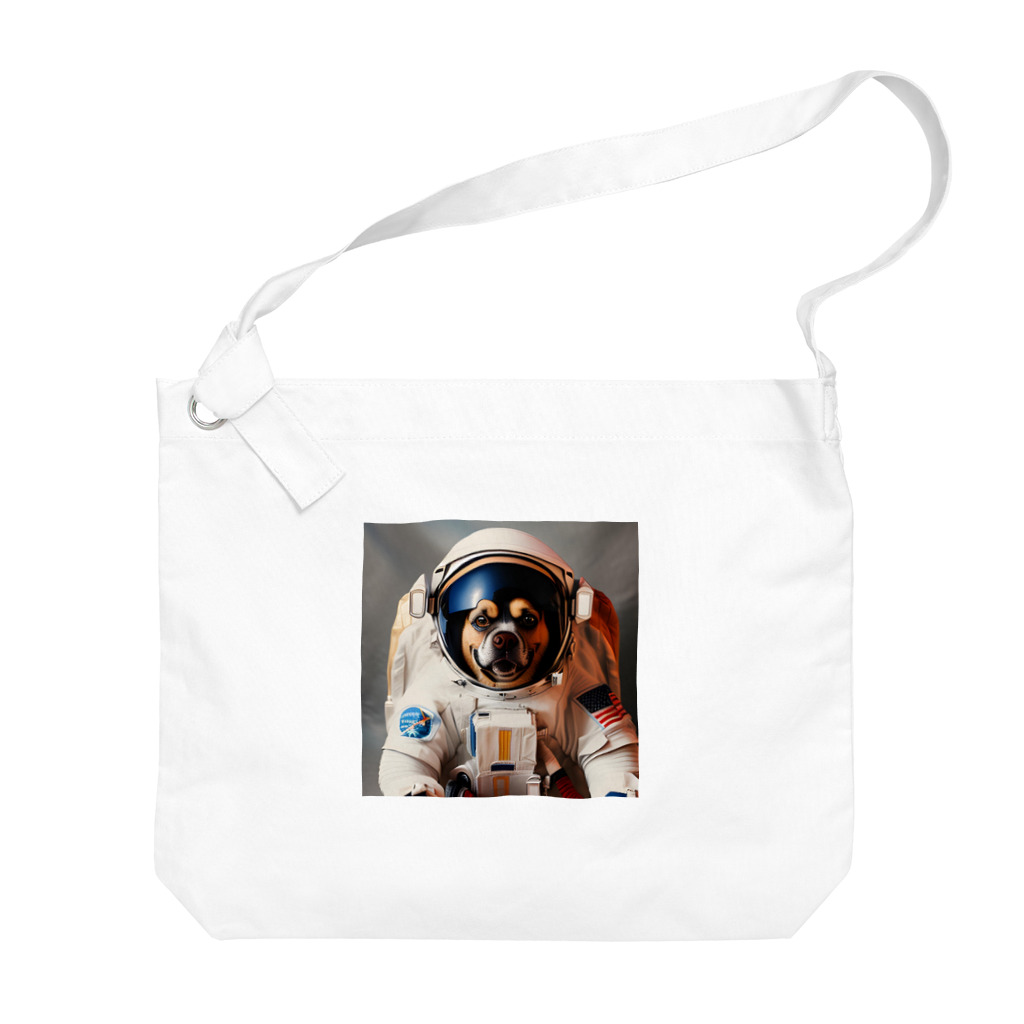 ✨そうのオリジナルグッズ✨の宇宙飛行士犬だワン！！ Big Shoulder Bag