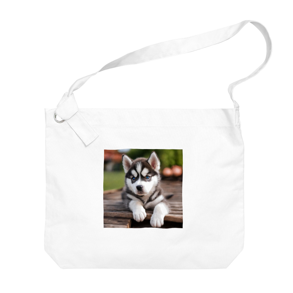 Kybeleのシベリアンハスキーの子犬のグッズ Big Shoulder Bag