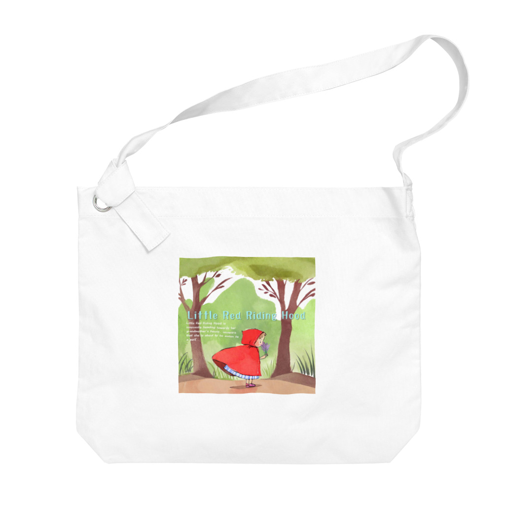 petitringo -プチリンゴ-のおばあさんのお家へ向かう赤ずきんちゃん Big Shoulder Bag