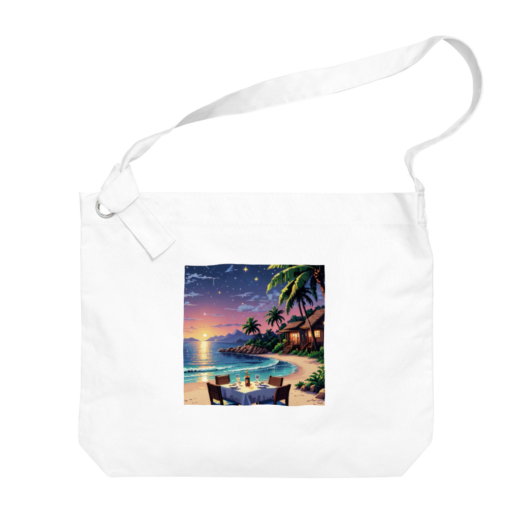 Paradise ExploreのMoonlit Palm Haven Big Shoulder Bag