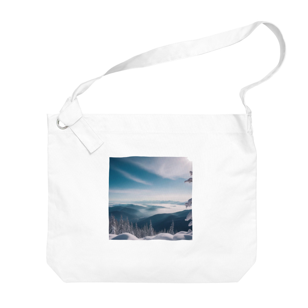 awawoの青空と山の風景 Big Shoulder Bag
