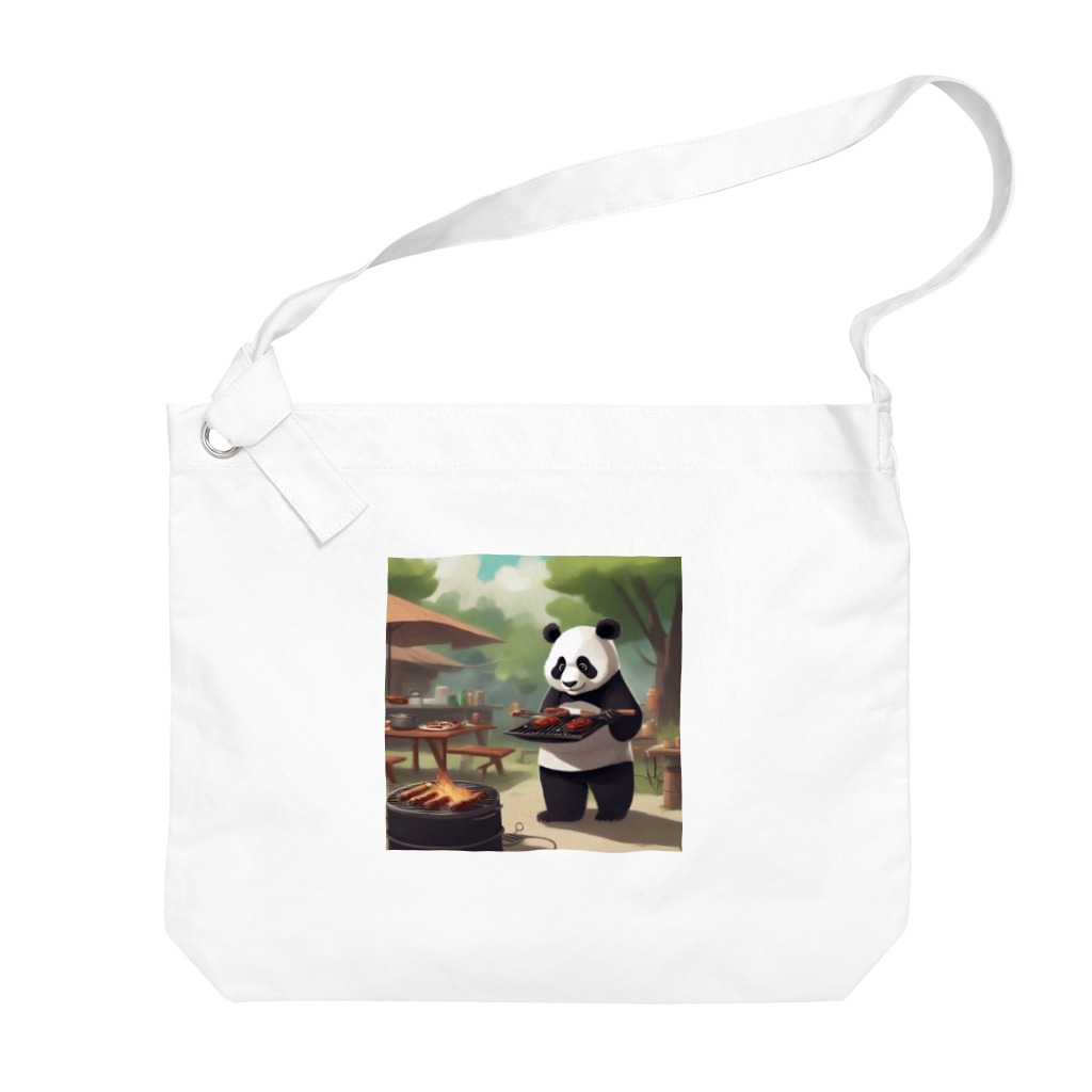 ycm02111968の「食欲をそそるパンダが食事を運びます！」 Big Shoulder Bag