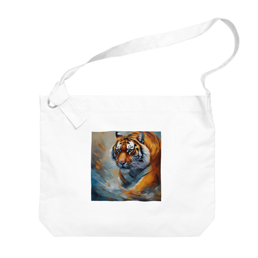 Isaiah_AI_Designの精力的なトラ Big Shoulder Bag