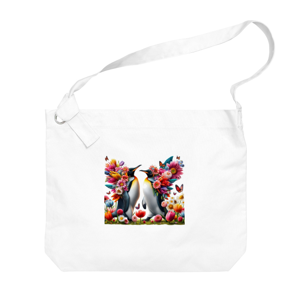 zenjoyのフラワーペンギン Big Shoulder Bag