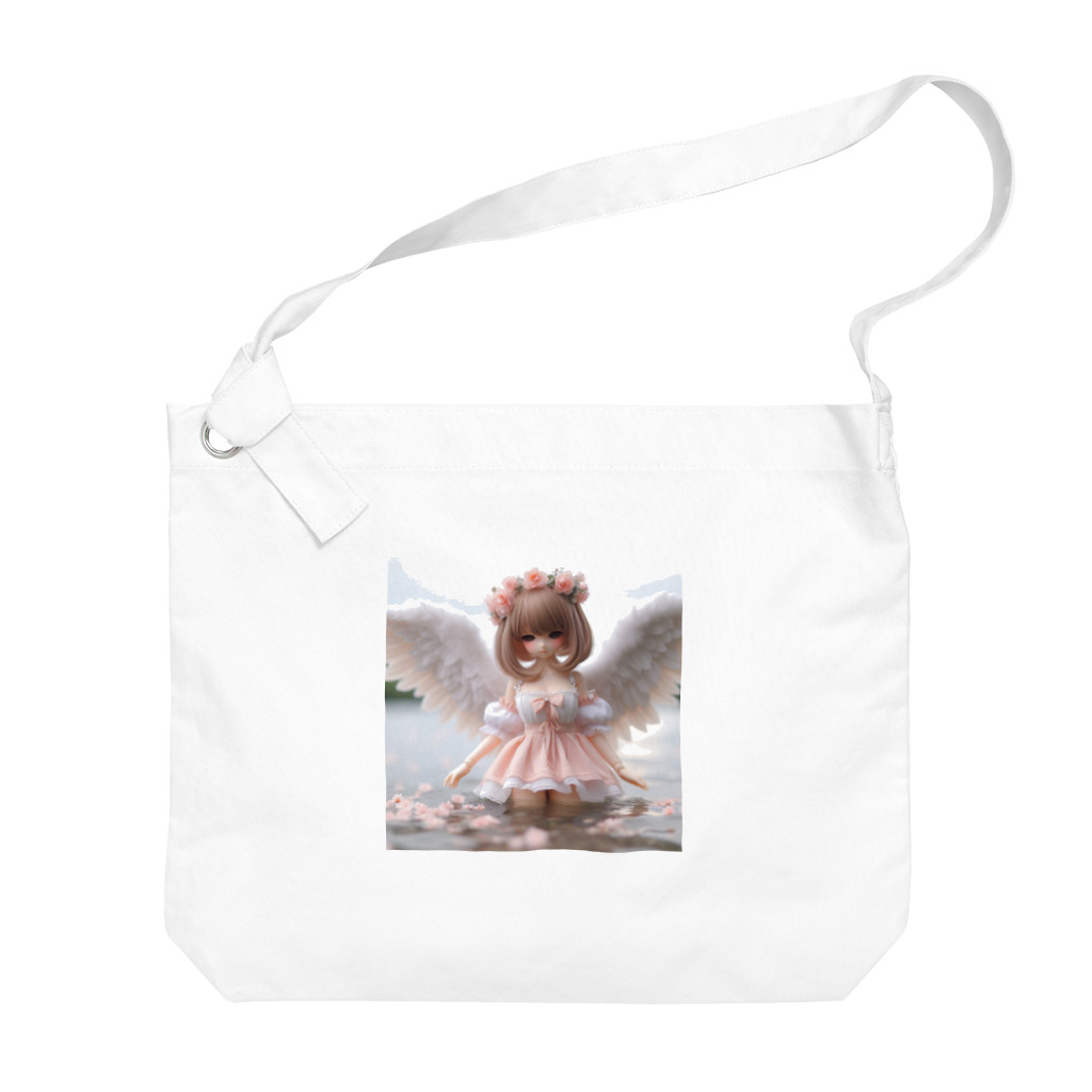 白銀雪兎の水面の天使No.9 Big Shoulder Bag