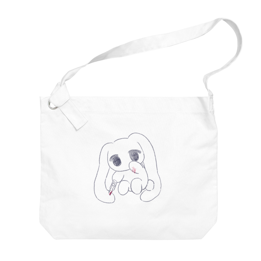 あくむ病院のしんどみうさぎちゃん Big Shoulder Bag