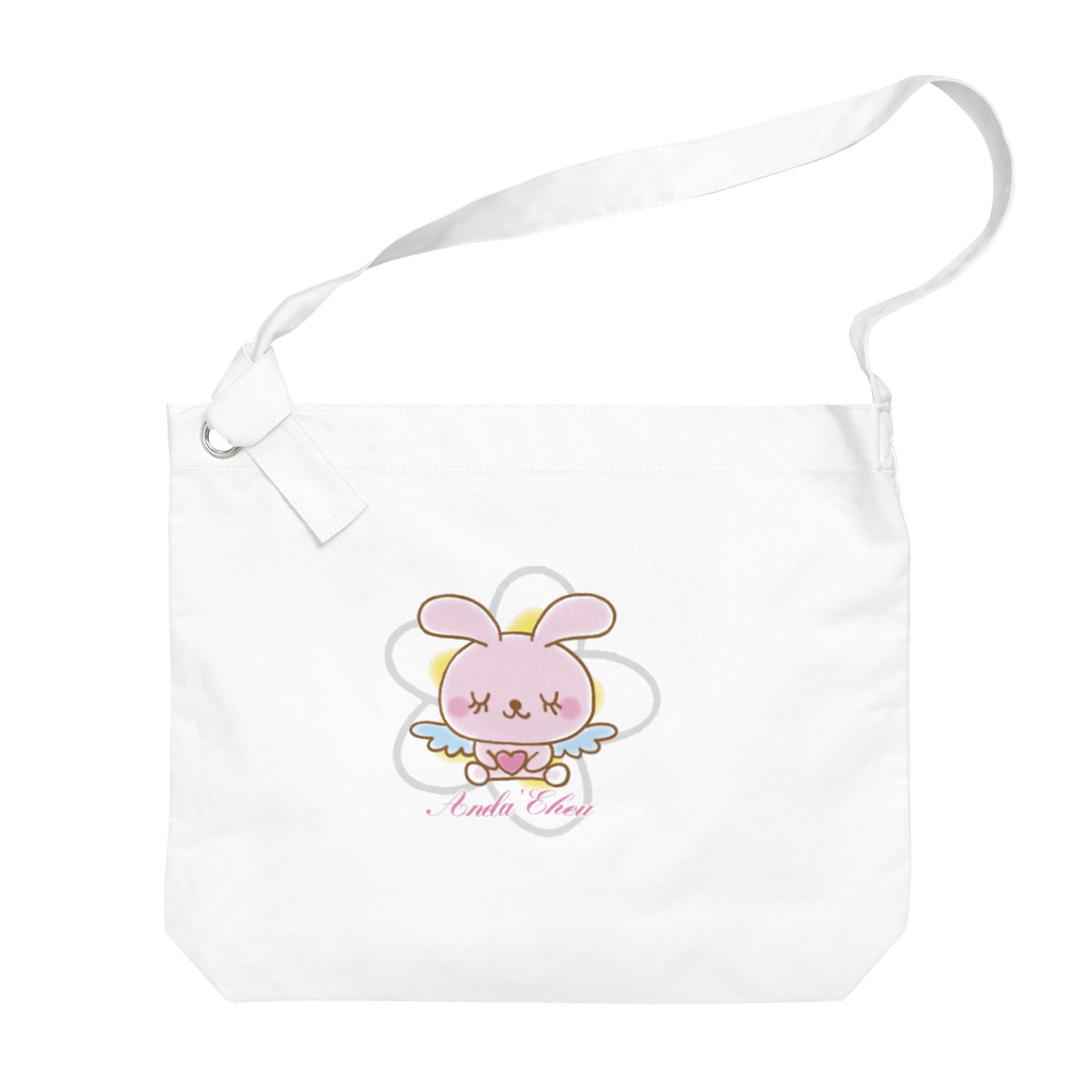 Anela’Eheuの天使のうさぎハピバニちゃん Big Shoulder Bag