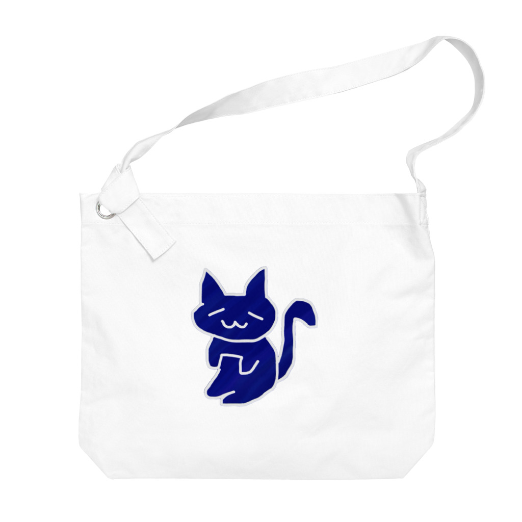 @youの青い猫 Big Shoulder Bag