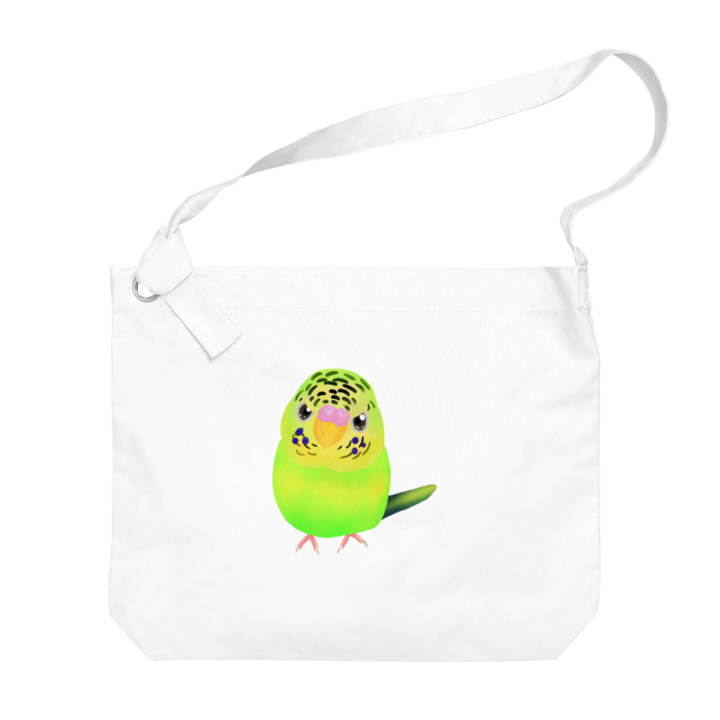 Lily bird（リリーバード）のうるうる黄緑ジャンボ① Big Shoulder Bag