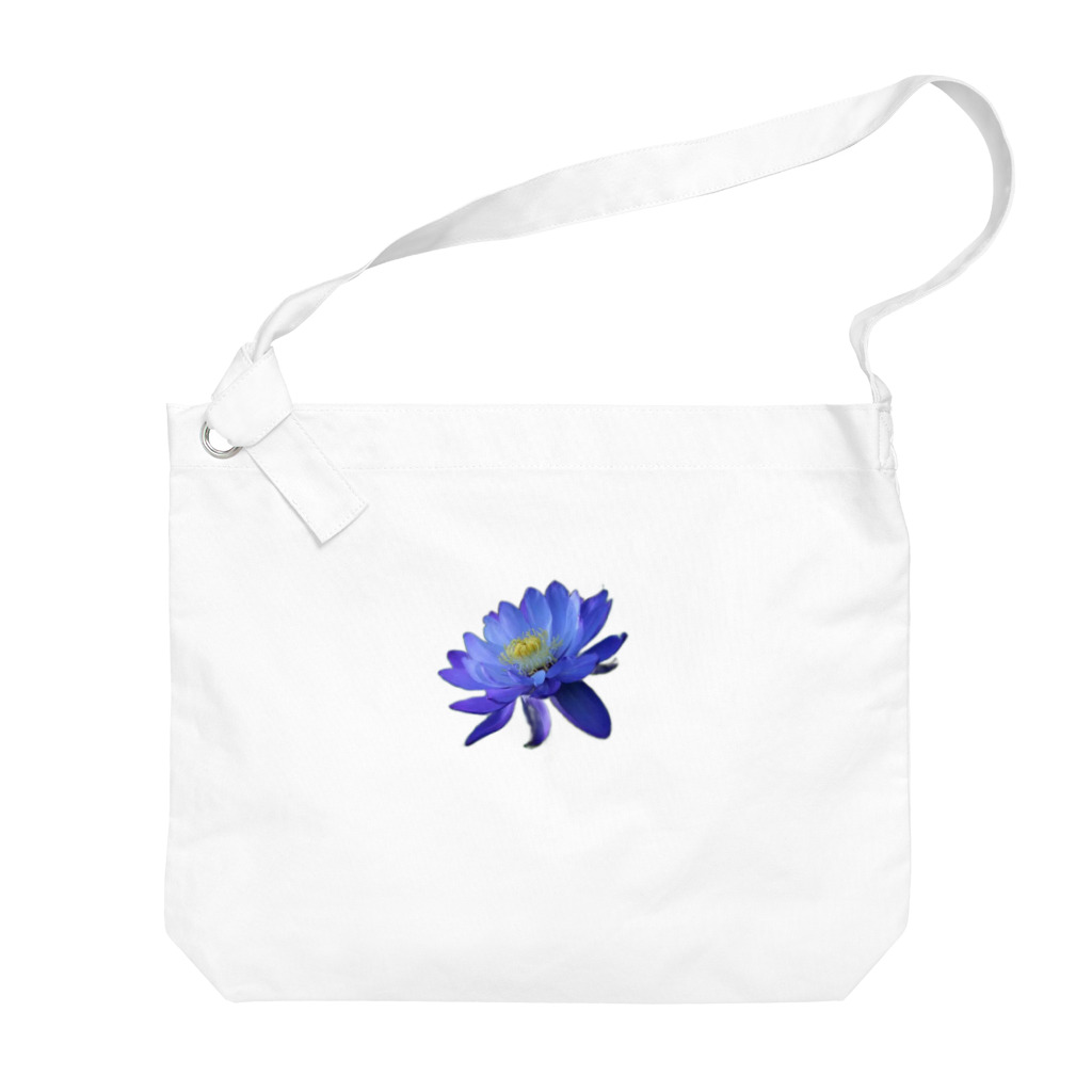 Rian🏍の青色と白色の蓮 Big Shoulder Bag