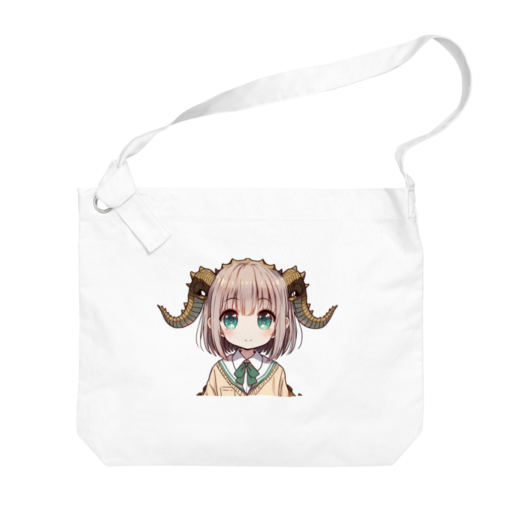 帝弼shopの帝弼のドラゴンの女の子 １ Big Shoulder Bag