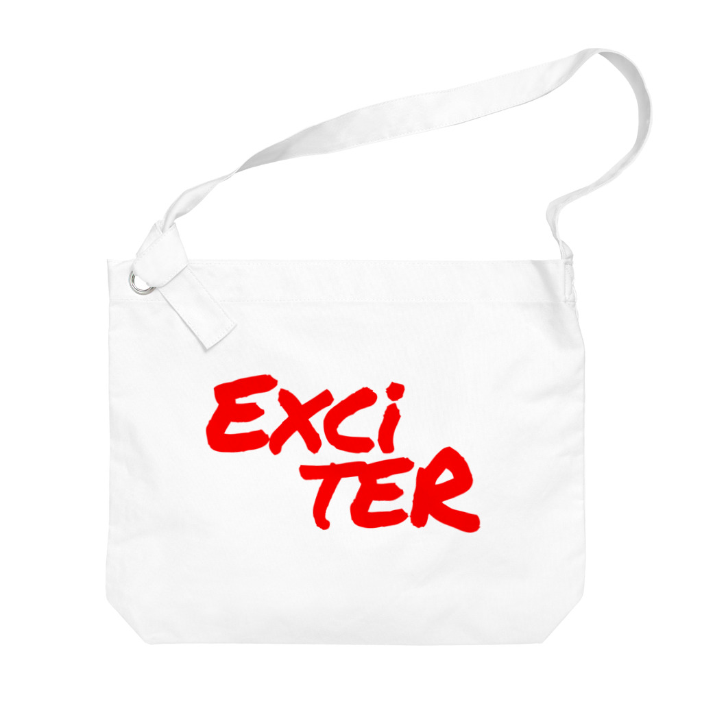 Exciter K.K.の Exciter(文字バージョン) Red Big Shoulder Bag