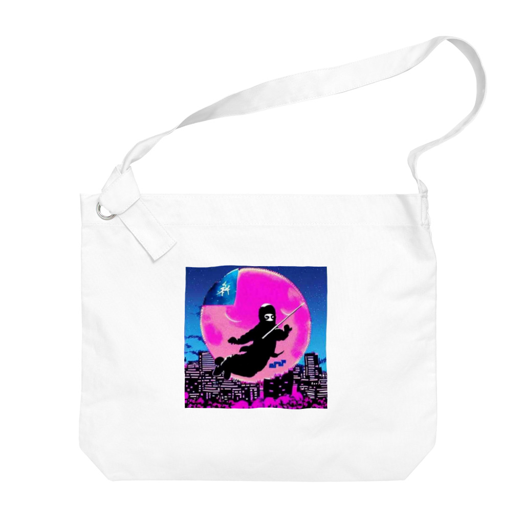 MedicalKUNの圧倒的芸術感の月夜の忍者★ Big Shoulder Bag