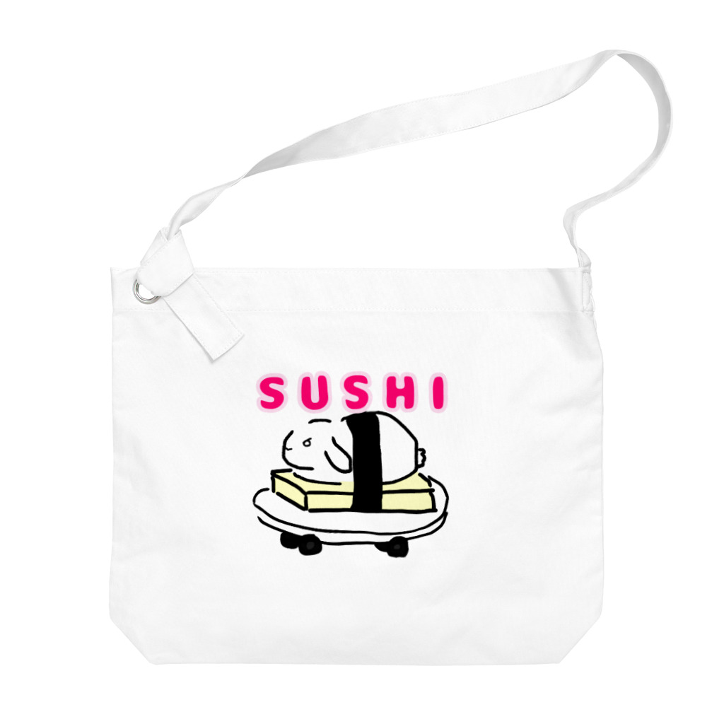 mamiwaのZooっと おんらいんSHOPのSUSHIうさぎ Big Shoulder Bag