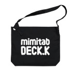 mimitabDECK.Kの耳たぶでっけー（白ロゴ） ビッグショルダーバッグ