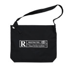 DRIPPEDのR RESTRICTED 白ロゴ Big Shoulder Bag